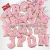 Custom Alphabet Embroidered Glitter Chenille Patches Sew on or Iron on